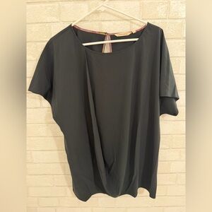 Soft Surroundings Go Lively Travel Black Tee Shirt Size L #3061